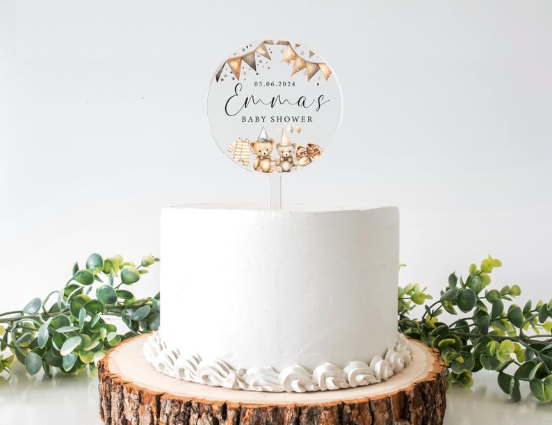 Personalised Baby Shower Cake Topper | Baby Shower | Cake Topper | Baby Shower Cake | Cute Cake Topper | Baby Shower Cake | Cake Topper