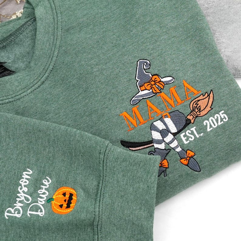 Embroidered Mommy Witch Sweatshirt - Custom Mama Sweatshirt with Kids Names on Sleeve - Spooky Mom Sweatshirt -personalized halloween gifts il_794xN.7070861438_6mil.jpg
