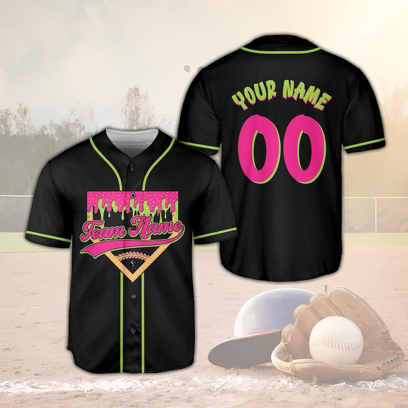 Custom Animals Baseball Jersey, Personalized Name And Number Party Baseball Jersey, Matching Paint Splatter Jersey, Monkey Team Gift