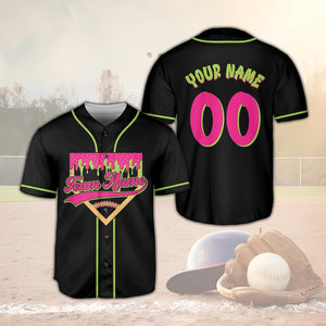 Custom Animals Baseball Jersey, Personalized Name And Number Party Baseball Jersey, Matching Paint Splatter Jersey, Monkey Team Gift
