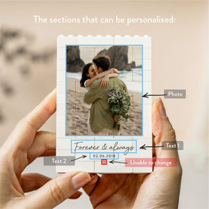Personalised Anniversary Photo Gift, Romantic Keepsake, Custom Style Memory Block, Gift For Couple, Wedding Anniversary, Love Gift