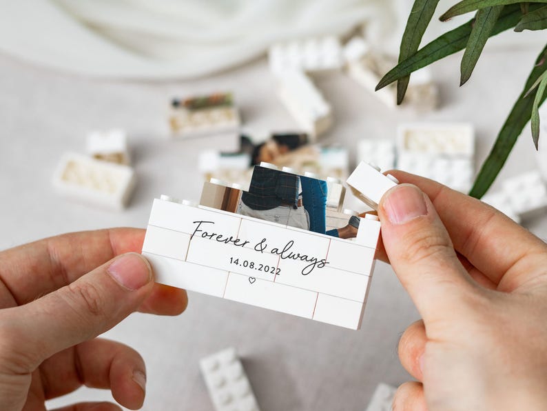 Personalised Anniversary Photo Gift, Romantic Keepsake, Custom Style Memory Block, Gift For Couple, Wedding Anniversary, Love Gift