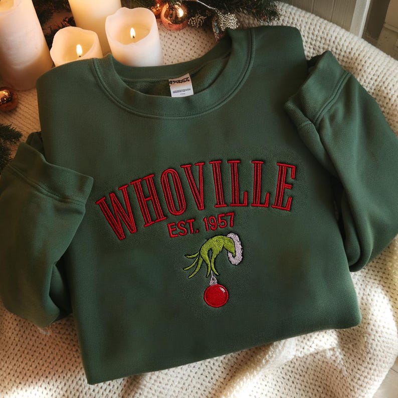 Christmas Embroidered Sweatshirt, Christmas Sweatshirt, Christmas Gifts for Friends, Christmas Gift, Funny Christmas Embroidered Sweatshirt