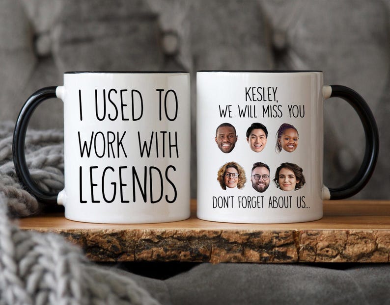 Personalized Retirement Mug, Custom Retirement Gift For Boss Co Worker, Going Away Gift For Coworker, Officially Retired Cup For Men Women Custom Upto 8 Faces