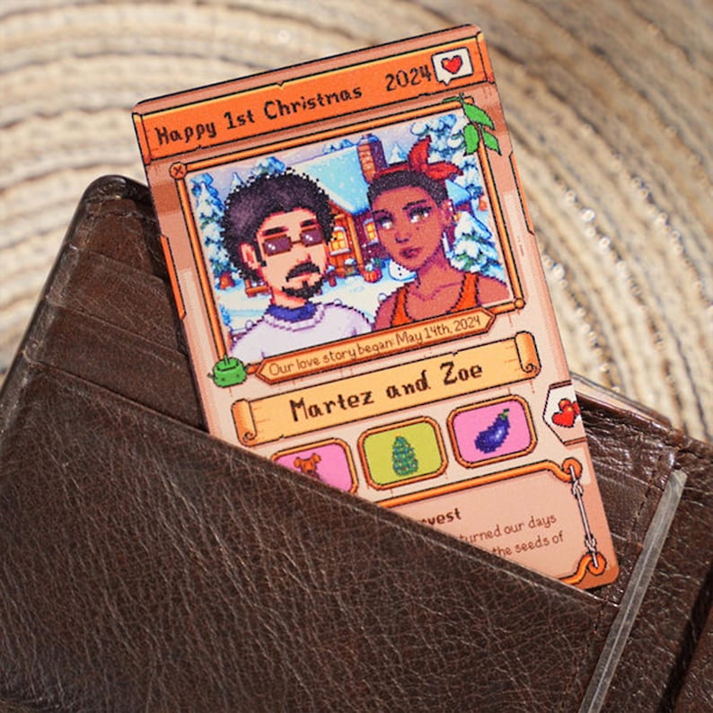 Custom Stardew Valley Card - Personalized Couples Gifts - Anniversary Gift - Couple Anniversary - Gift for Him Her- Gift for Farming Gamer