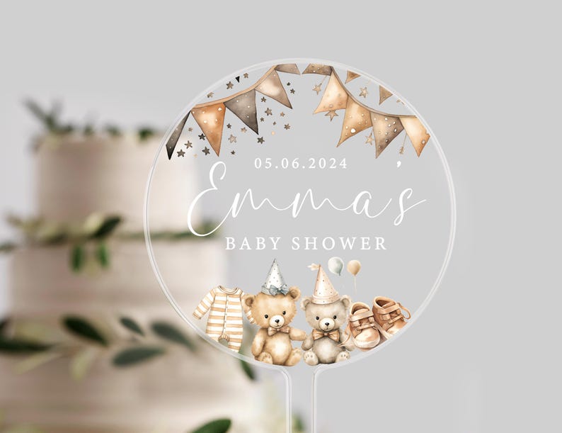 Personalised Baby Shower Cake Topper | Baby Shower | Cake Topper | Baby Shower Cake | Cute Cake Topper | Baby Shower Cake | Cake Topper