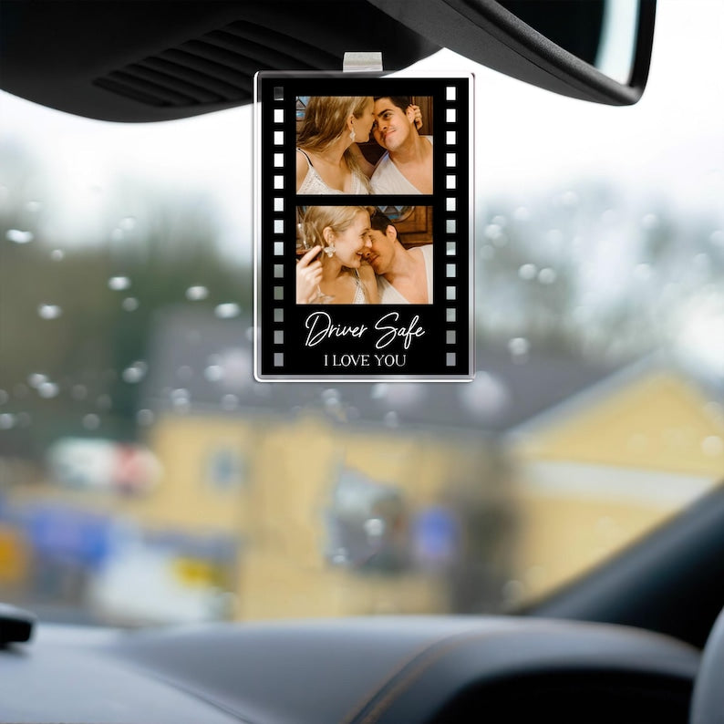 Personalized Photo Car Visor Clip, Boyfriend Christmas Gifts, Drive Safe Gift, Husband Gift, Valentines Day Gift for Boyfriend, Gift for Him