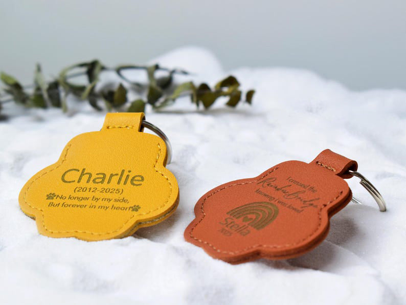 Pet Fur Memorial Keychain-Personalized Pet Hair Keepsake Key Ring-Leather Pet Fur Keychain-Dog Cat Hair Storage Keyring-Pet Sympathy Gift