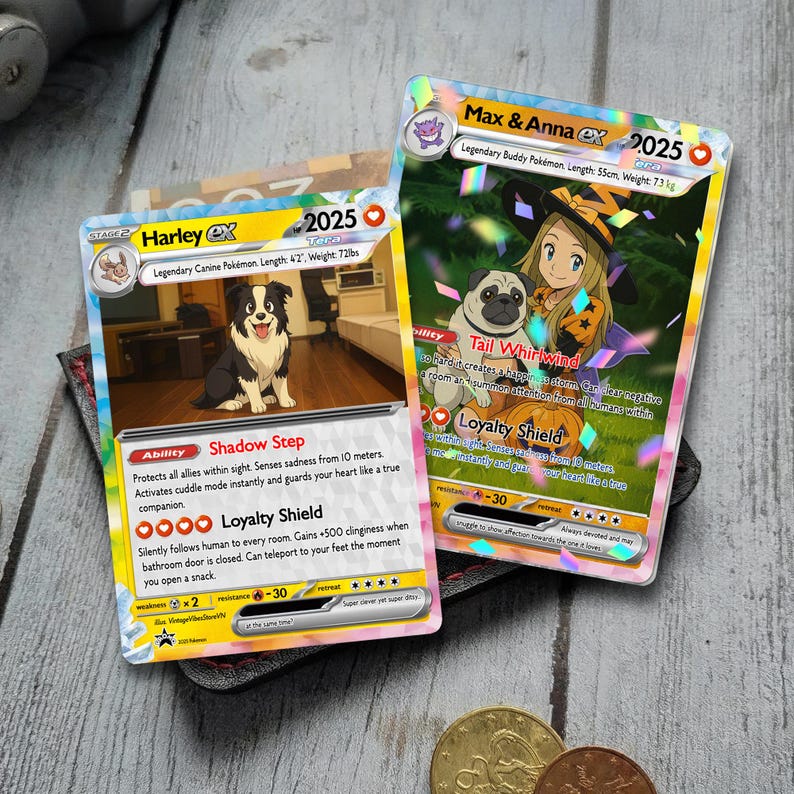 Custom Pet Pokemon Card, Pet as a Pokemon Card, Turn your pet into a Pokemon, Dog Portrait, Pet Lover Gift, Pet memorial, Dog Gift, Cat Gift - Best Custom Custom Pet Pokemon Card, Pet as a Pokemon Card, Turn your pet into a Pokemon, Dog Portrait, Pet Lover Gift, Pet memorial, Dog Gift, Cat Gift - Best Custom