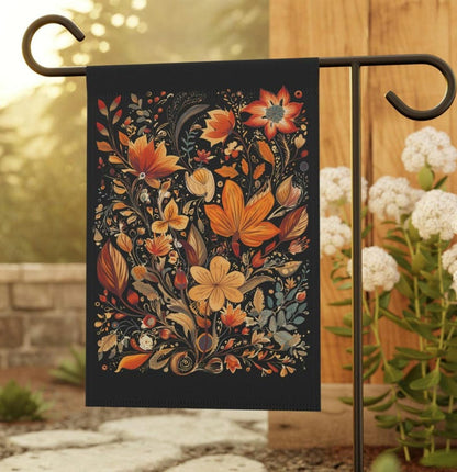 Fall Thanksgiving Garden and House Flag Fall Floral Garden Flag Outdoor Fall Decor Housewarming Gift Garden Flag Thanksgiving House Flag