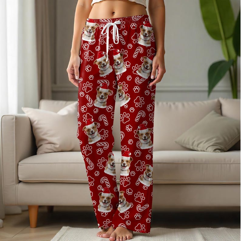 Custom Pet Photo Pajama Pants: Personalized Dog/Cat Gift