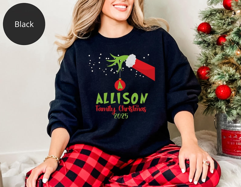 Personalized Family Christmas 2025 Shirt, Matching Family Pjs, Matching Tee for Christmas, Christmas Matching Sweater, Funny Couple Pajamas