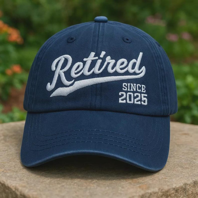 Custom Retired Since 2025 Embroidered Hat Personalized Retirement Baseball Cap, Wash Cap, 2-Tone Cap for Men and Women - Retirement Gift il_794xN.7081951482_eake.jpg