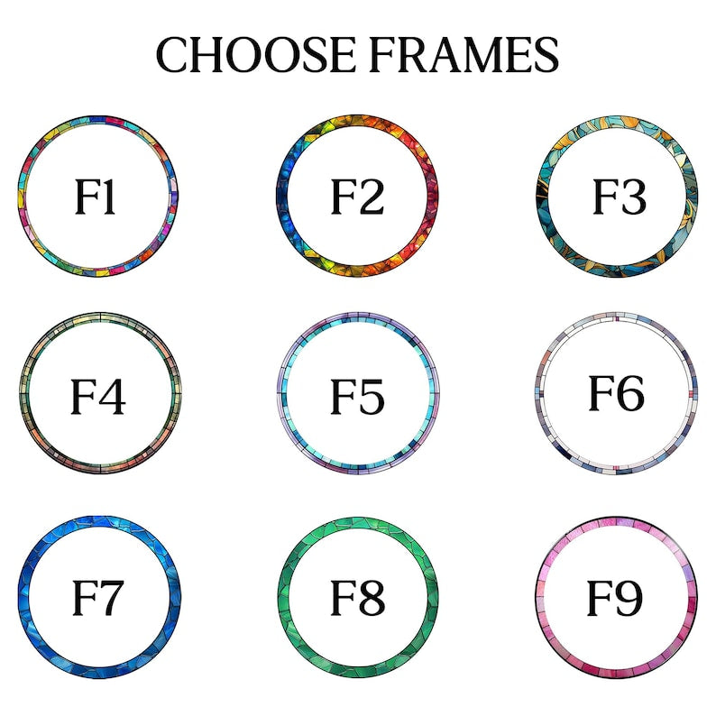 Personalized Old Friend Stained Glass Suncatcher Custom Floral Window Hanging with Names Friendship Gift for Best Friends