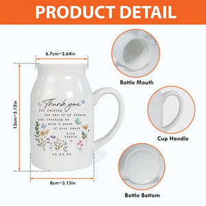 Personalised Mother of the Groom Flower Vase, Custom Mother's Day Flower Vase for Mother of the Groom, Wedding Gifts, Mom of the Groom Gift