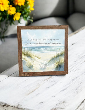 Personalized Beach Watercolor Sympathy Gift | Coastal Ocean Memorial | Loss of Father, Mother, Grandparent