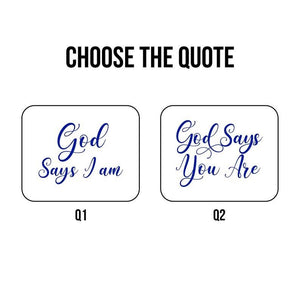 You Are Scripture Square Tray Personalized Christian Jewelry Dish, Blue Toile De Jouy Bible Verse Gift for Women, Encouragement Tray