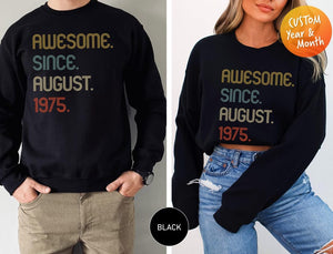 Awesome Since 1975 Shirt, 50th Birthday Gift, 50th Birthday idea, Birthday Gift for Him, 50th Birthday Shirt, Personalized Birthday Tshirt