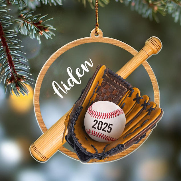 Personalized Baseball 2D Flat Acrylic Ornament, Custom Baseball Player Ornament, Baseball Keepsake, Baseball Team, Baseball Lovers Gift, Sport Team Ornament