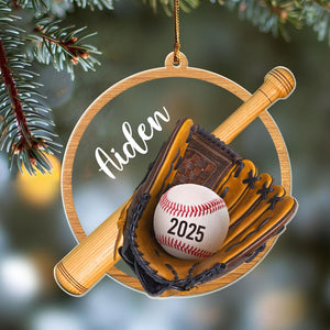 Personalized Baseball 2D Flat Acrylic Ornament, Custom Baseball Player Ornament, Baseball Keepsake, Baseball Team, Baseball Lovers Gift, Sport Team Ornament