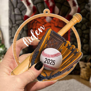 Personalized Baseball 2D Flat Acrylic Ornament, Custom Baseball Player Ornament, Baseball Keepsake, Baseball Team, Baseball Lovers Gift, Sport Team Ornament