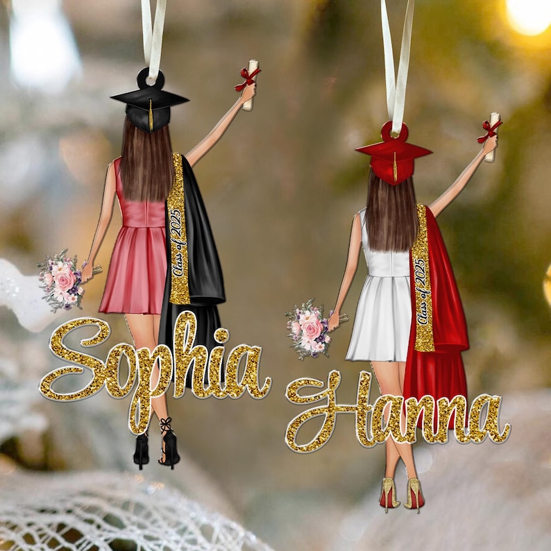 Personalized Graduation Christmas Gift, Custom Graduation Ornament, Class Of 2025 Ornament, High School Graduation Gift, College Graduate