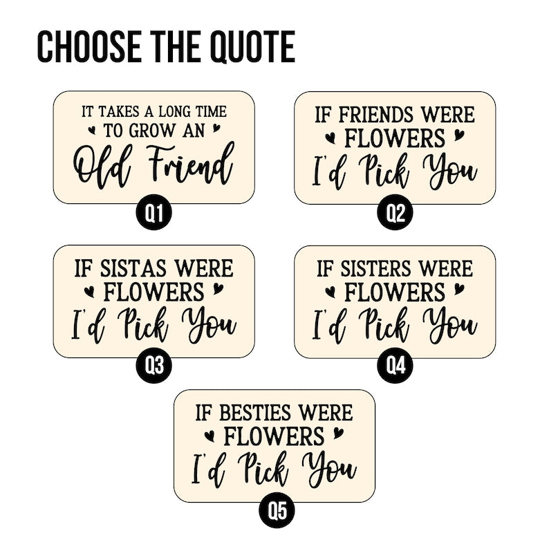 Long Time To Grow Old Friends, Personalized Bottle Lamp, Gift for Bestie, Soul Sister, Birthday Gift, Birth Month Flower Bottle Light