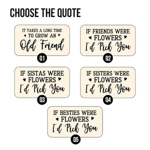 Long Time To Grow Old Friends, Personalized Bottle Lamp, Gift for Bestie, Soul Sister, Birthday Gift, Birth Month Flower Bottle Light