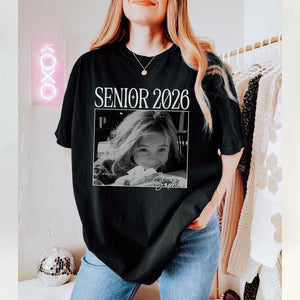 Custom Photo Shirt Senior 2026,Back to School Vintage Photo Shirt,Class of 2026, Custom Shirt With Picture,Graduation Tee,High School Senior