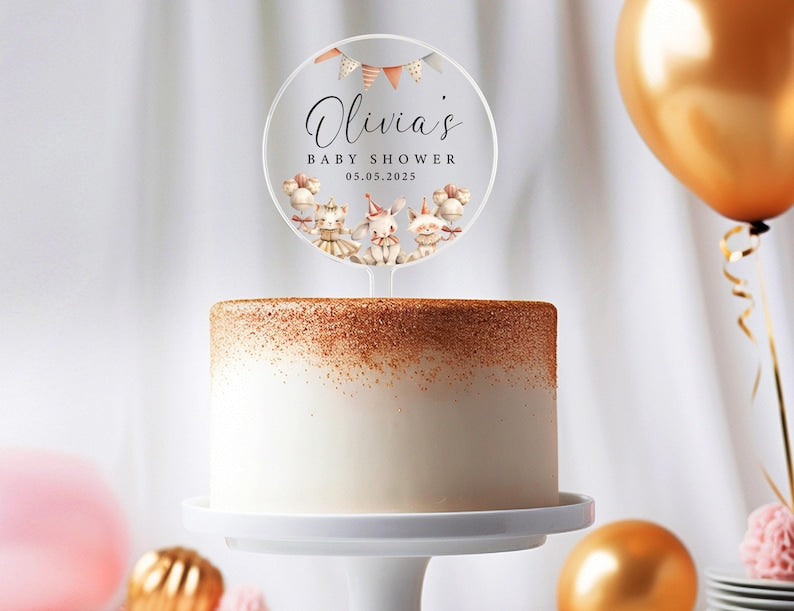 Personalised Baby Shower Cake Topper | Baby Shower | Cake Topper | Baby Shower Cake | Cute Cake Topper | Baby Shower Cake | Cake Topper