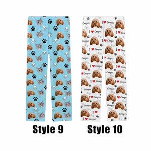 Personalized Face Pajama Pants,Custom Photo Trousers,Family Pictures on PJS,Valentine's Day Gifts
