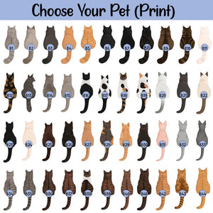 Personalised Cat Pottery Mug, Cat Memorial Gift, Cat Lovers Gift Cute Dog Cat Line Art Gift for Pet Mom/Pet Dad, Custom Cat's Name Mug