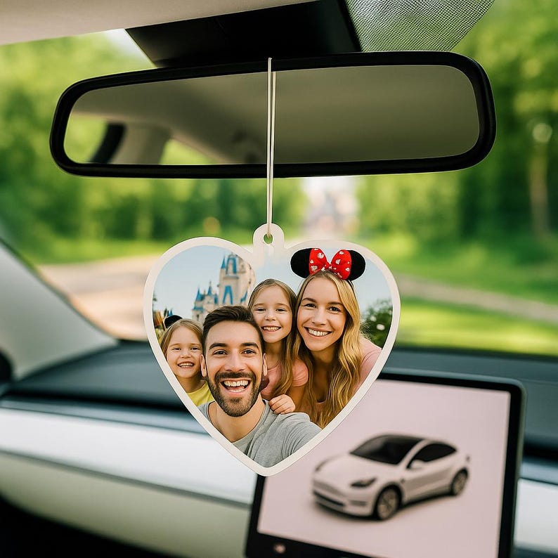 Personalized Picture Air Freshener, Custom Air Freshener, Couples Car Accessories, Photo Freshener, Car Freshies, Family Air Freshene