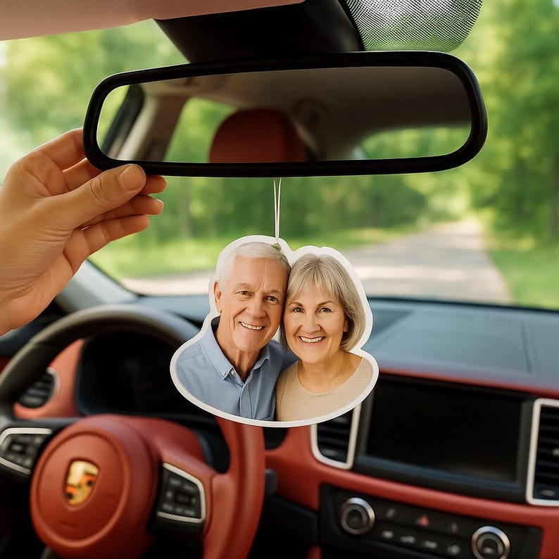 Personalized Picture Air Freshener, Custom Air Freshener, Couples Car Accessories, Photo Freshener, Car Freshies, Family Air Freshene
