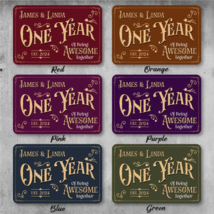 Anniversary Metal Sign, Personalized 30th Wedding Gift for Couples, Custom Wall Decor with Names & EST Date Unique Aluminum Art Wedding Gift