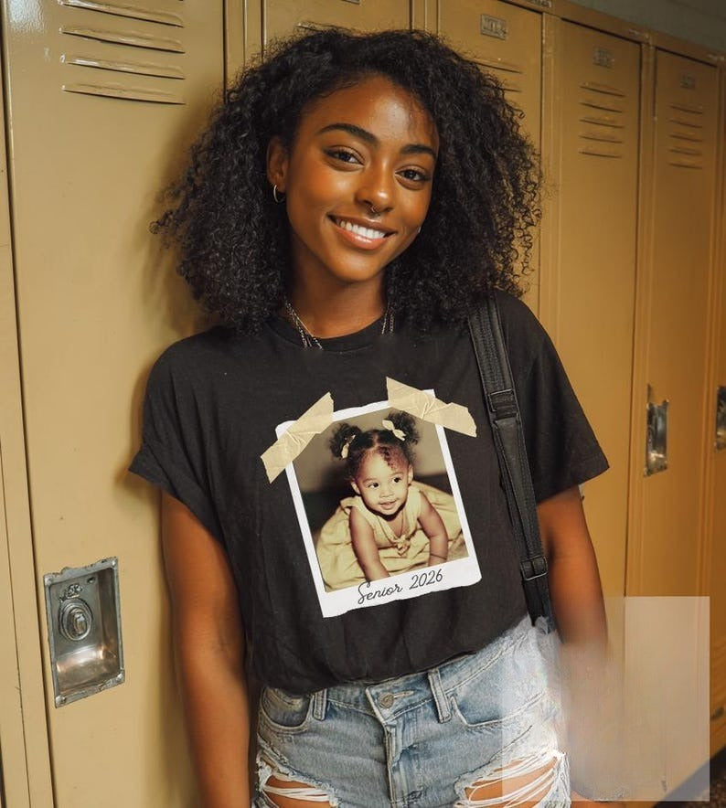 Custom Senior 2026 Photo T-Shirt Class of 2026 Shirt Graduation Tee Senior Gift Senior Year Shirt