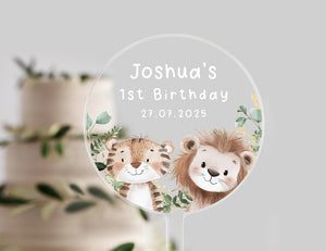 Personalised Safari Birthday Cake Topper | Birthday Celebrations | Birthday Cake Topper | Animal | Safari Birthday | Safari Cake Topper |