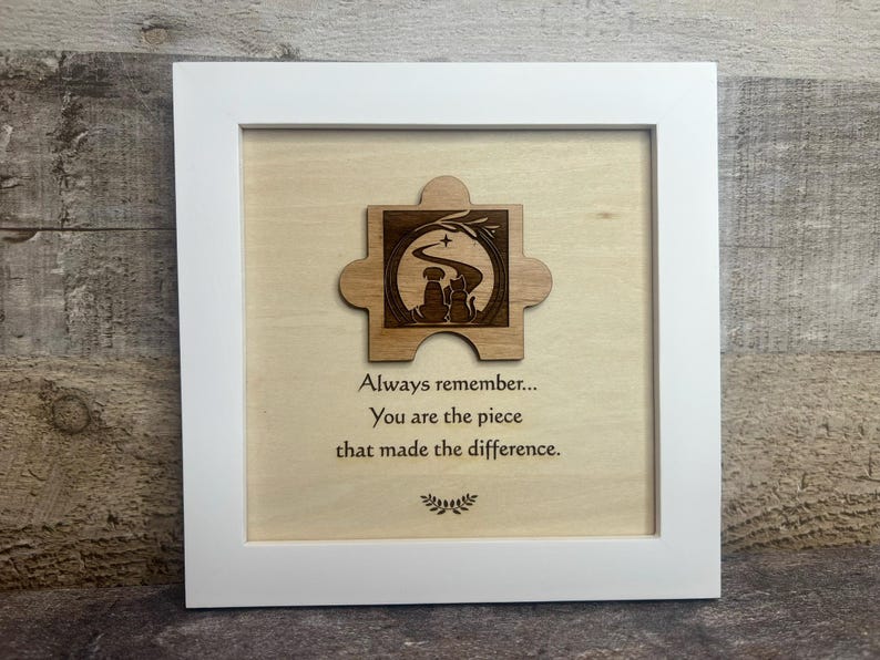 Difference Maker, You Are the Piece That Made the Difference, Mentor Gift, Retirement Present, Coworker Farewell Gift