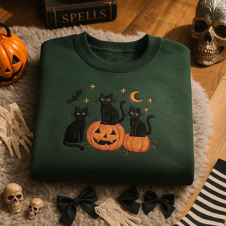 Embroidered Black Cat Pumpkin Sweatshirt, Cute Halloween Crewneck, Spooky Autumn Hoodie,Ghost Bat Cat Lover Gift,Fall Cozy Shirt,Cozy Season il_794xN.7093634152_epas_0b87a7bd-26c5-49dc-8df3-b1f7e07ea74f.jpg