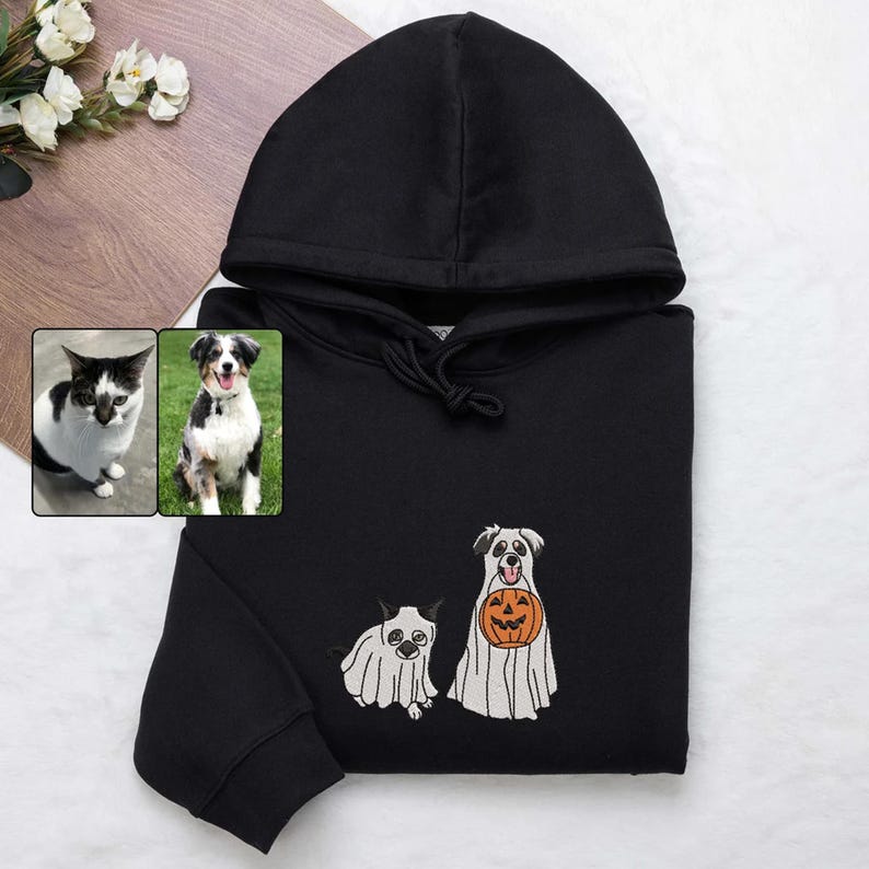 Custom Dog Embroidered Sweatshirt Halloween Ghost Dog Hoodie Halloween Embroidered Sweatshirt Dogs Embroidered Hoodie Pet Ghost Hoodie il_794xN.7093789514_dvqt.jpg