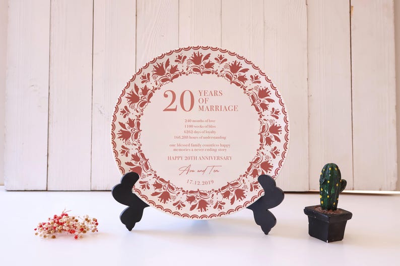 Custom 20th Anniversary Keepsake - 20th Anniversary Gift - 20 Year Anniversary - 20th Wedding Anniversary - Anniversary Gift for Parents