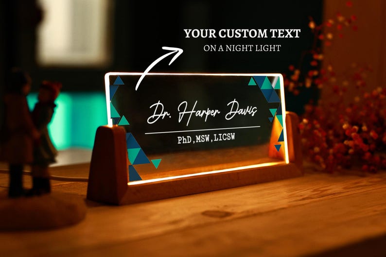 Personalized Doctor Gift - Teacher Name Plate - Office Decor - Desk Name Plate Custom - Name Plate for Desk - Daughter Son Gifts - Phd Gift