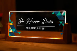 Personalized Doctor Gift - Teacher Name Plate - Office Decor - Desk Name Plate Custom - Name Plate for Desk - Daughter Son Gifts - Phd Gift