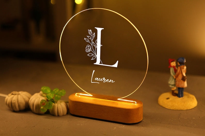 Personalized Letter Night Light - Tween Girl Gift - Teen Boy Gift - Birthday Gift Ideas - Kids Room Decor - Nursery Decor - Christmas Gifts