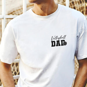 Volleyball Dad Shirt, Custom Kids Name Volleyball Dad T-Shirt, Volleyball Dad Gift, Volleyball Gift for Dad, Volleyball Girl Shirt for Dad