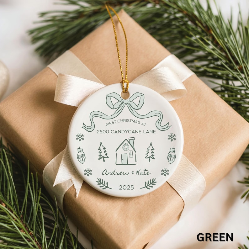 Personalized New Home Ornament New House Ornament Housewarming Gift from Realtor for New Homeowner Gift Idea First Christmas in First Home