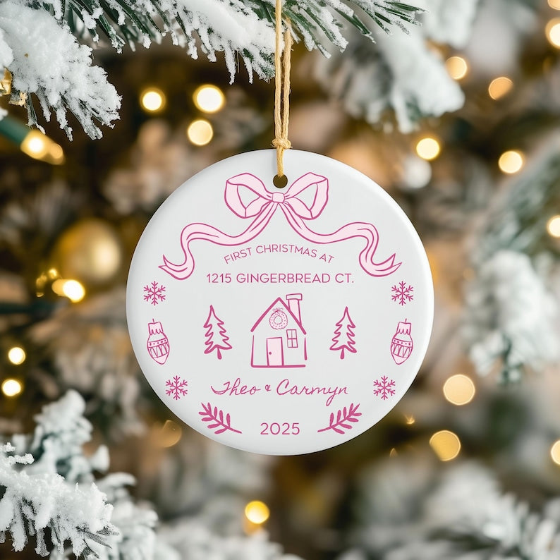 Personalized New Home Ornament New House Ornament Housewarming Gift from Realtor for New Homeowner Gift Idea First Christmas in First Home
