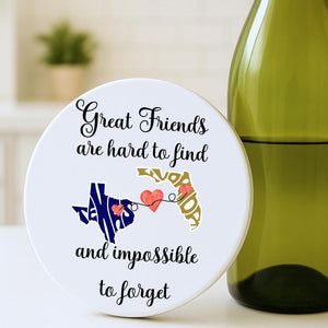 Personalized State to State Long Distance Two State Friends Gift Collection, Long Distance Friendship Gift, Moving Away Best Friend Gift