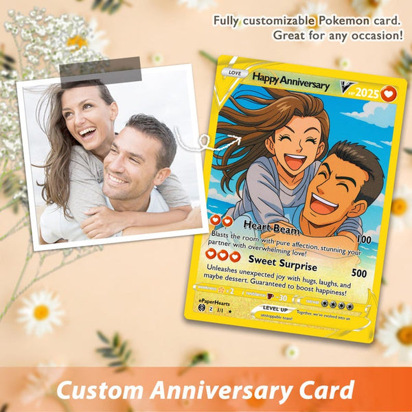Custom Anniversary PKM Card, Custom PKM Card, Gift For Boyfriend, Boyfriend  Gift, Custom pkm Present, Pkm Gift