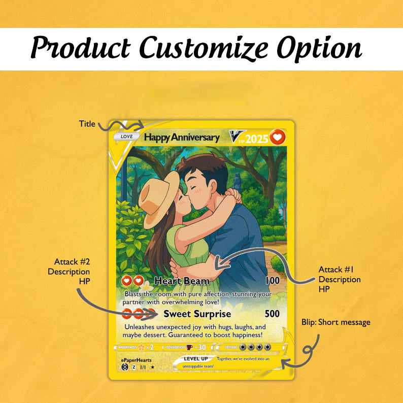 Custom Anniversary Pokemon Card, Custom Pokemon Card, Gift For Boyfriend, Boyfriend Gift, Custom Pokemon Present, Pokemon Gift
